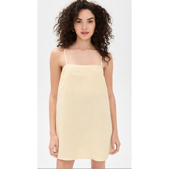 Reformation Aubree Linen Mini Dress Adjustable Straps Size Medium - Picture 1 of 10